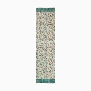 Vintage Beige Overdyed Runner Rug