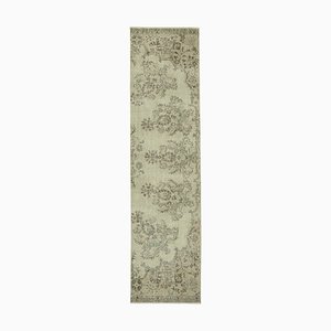 Beige Overdyed Runner Rug