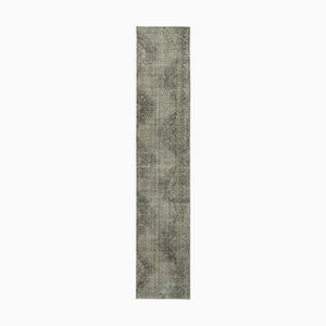 Vintage Grey Overdyed Runner Rug