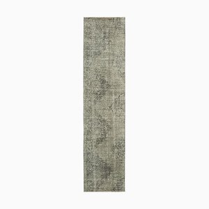 Turkish Grey Overdyed Runner Rug