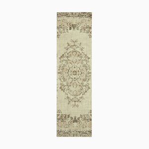 Beige Overdyed Runner Rug