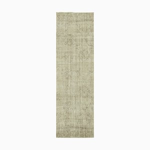 Vintage Beige Overdyed Runner Rug