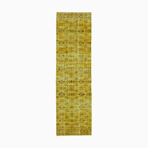 Yellow Overdyed Runner Rug