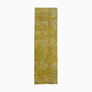 Tapis de Couloir Vintage Surteinté Jaune