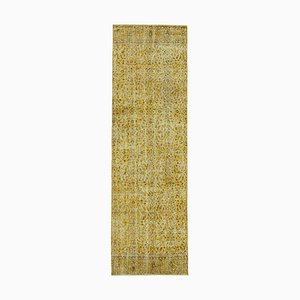 Vintage Yellow Overdyed Runner Rug