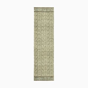 Vintage Beige Overdyed Runner Rug