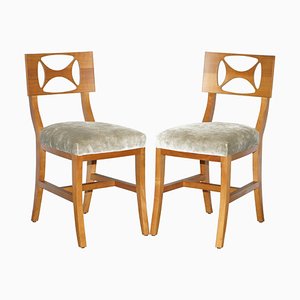 Cherrywood Side Chairs from Hermes, Paris, Set of 2