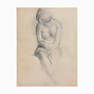 Guillaume Dulac, Seated Nude, 1920s, Pencil Drawing