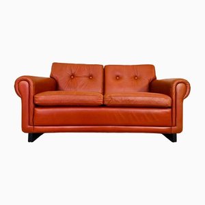 Dänisches 2-Sitzer Sofa aus Cognacfarbenem Leder, 1960er
