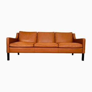 Mid-Century Cognac Leather Sofa by Stouby, 1970s