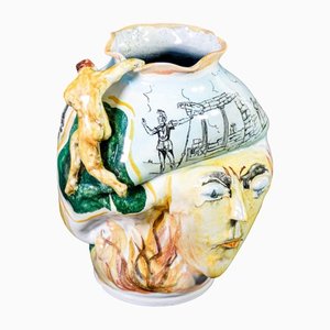 Glazed Majolica Vase from Marino