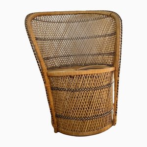 Vintage Wicker Bucket Chair