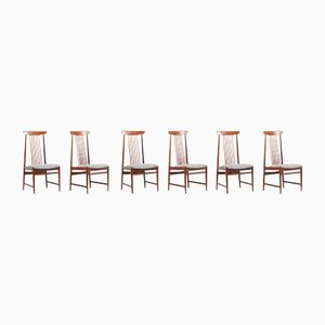 Spindle Back Dining Chairs, Denmark, 1960s, Set of 6