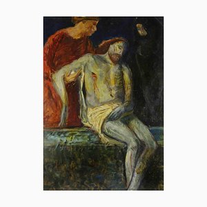 Antonio Feltrinelli, The Deposition, Oil Painting on Canvas, 1930s