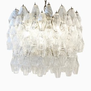 Polyhedr Chandelier in Murano Glass attributed to Carlo Scarpa, Italy, 1950s
