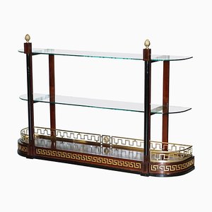 Hardwood & Brass Display Console from Versace