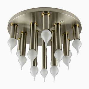 Mid-Century Modern Fifteen-Light Ceiling Lamp from Sölken, 1970s