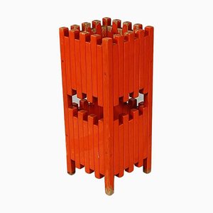 Wooden Umbrella Stand attributed to Ettore Sottsass for Poltronova, Italy, 1960s