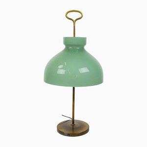 LTA3 Table Lamp in Glass and Brass attributed to Gardella Azucena, Italy, 1950s