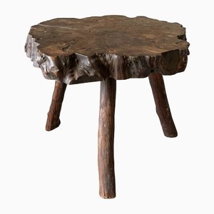 Mid-Century Centre Table in Burr and Yew