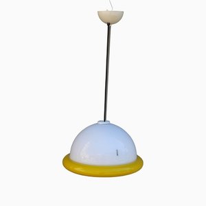 Italian Murano Glass Pendant Lamp in the style of Sottsass for Mazzega, 1970