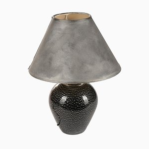 Black Murano Glass Table Lamp, Italy, 1980s