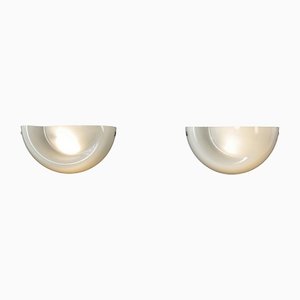 Italian Wall Lamps in Murano Glass from Vistosi, 1969, Set of 2