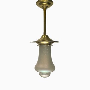Glas Deckenlampe von Wiener Werkstätte, 1920er