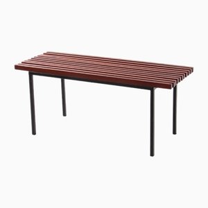 Vintage Wooden Bench in the style of Charlotte Perriand, 1960s