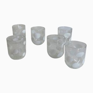Vasos de cristal de Murano de Mariana Iskra. Juego de 6