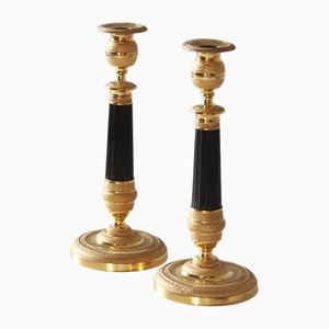 Empire Candleholders, 1820s, Set of 2