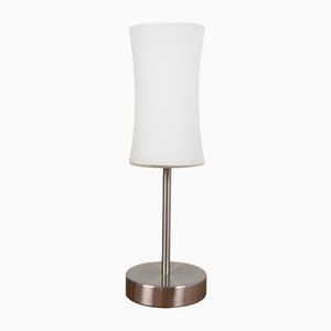 Mid-Century Table Lamp in Chrome with Milkglass Shade, 1970s