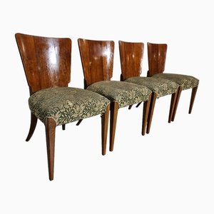 Art Deco Dining Chairs attributed to Jindrich Halabala, 1940s, Set of 4