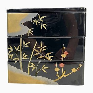 Décor Jūbako avec Bambou et Fleurs, 1970s, Set de 4