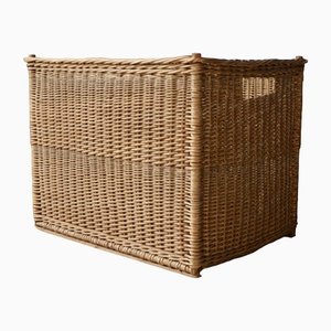 Large Woven Wicker Trunk, 1970s