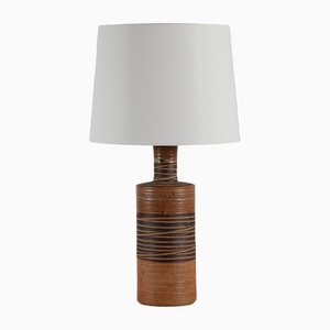 Rustic Stoneware Table Lamp from Tue Poulsen, Denmark, 1970s