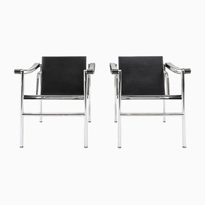 LC1 Sessel von Le Corbusier, Pierre Jeanneret, Charlotte Perriand für Cassina, 1980er, 2er Set