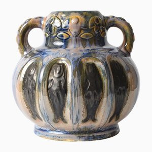 Vase Art Déco Verni par Ditmar Urbach, 1920s