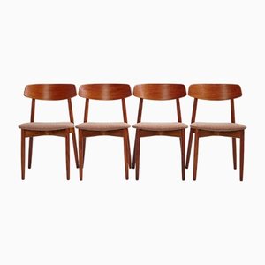 Mid-Century Oak Dining Chairs by Harry Østergaard for Randers, Denmark 1960s, Set of 4