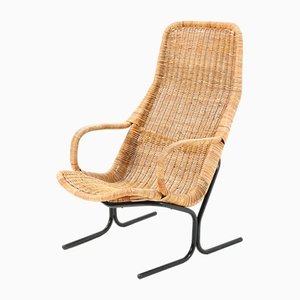 514 Lounge Chair in Wicker by Dirk Van Sliedrecht for Gebroeders Jonkers Noordwolde, 1961