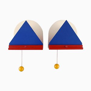 Vintage Wall Lamps by Ettore Sottsass for Ikea, 1980s, Set of 2