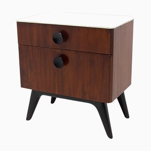 Bedside Table attributed to Jindřich Halabala for Úp Races, Czech, 1950s