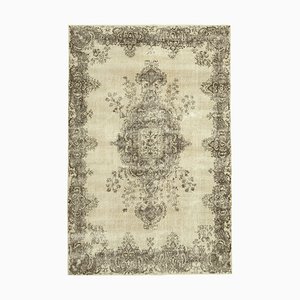 Tapis Vintage en Coton Beige, Turquie