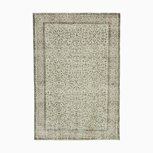 Tapis Vintage en Coton Beige, Turquie