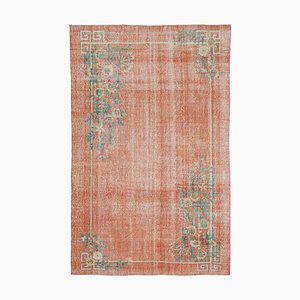 Vintage Turkish Faded Red Area Rug