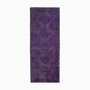 Grand Tapis Vintage Violet en Coton