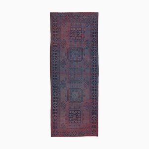 Turkish Blue Overdyed Runner Rug