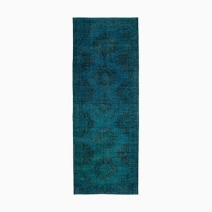 Tapis de Couloir Turquoise Surteinté