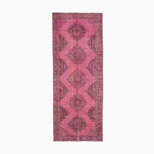 Turkish Pink Overdyed Runner Rug