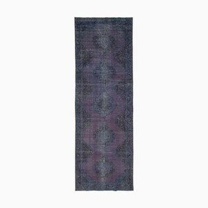 Turkish Purple Overdyed Runner Rug